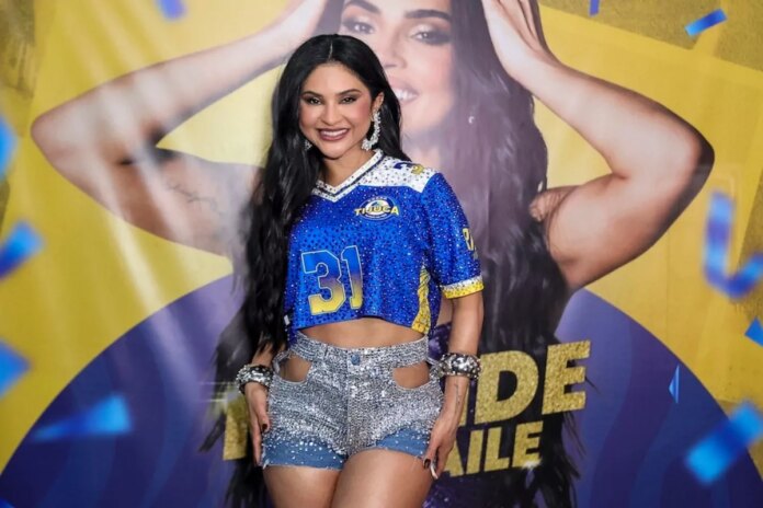 Mileide Mihaile no ensaio da Unidos da Tijuca