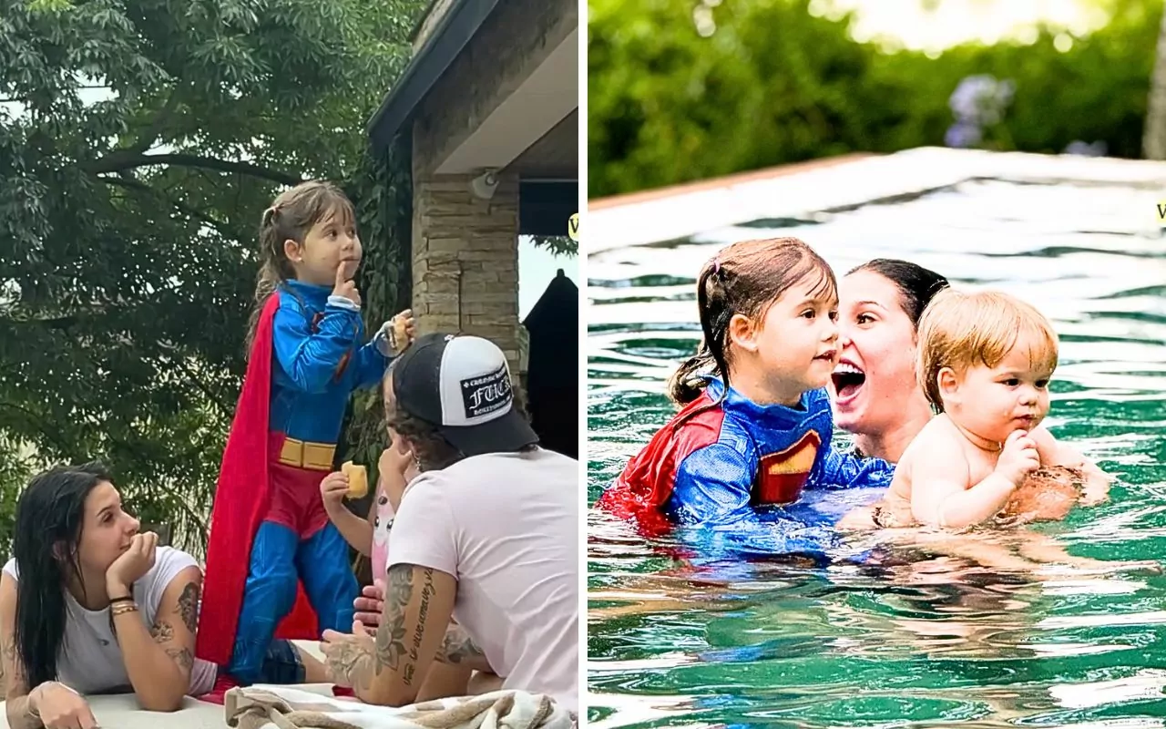 Ana Castela passa o dia com os filhas de Zé Felipe e momento em família repercute