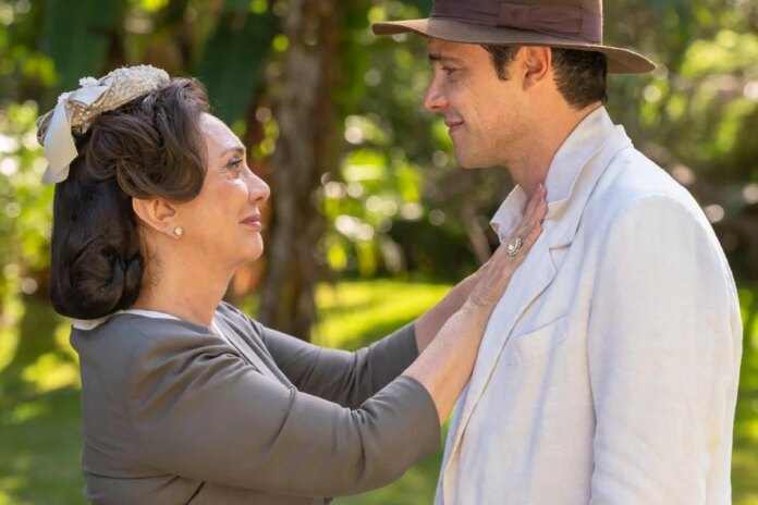 Candinho (Sergio Guizé) e Anastácia (Eliane Giardini) em 