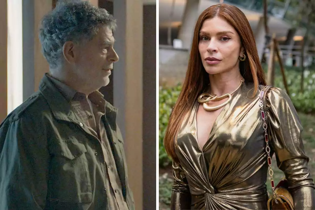 Fotomontagem de Rogério (Eduardo Moscovis) e Arminda (Grazi Massafera) em