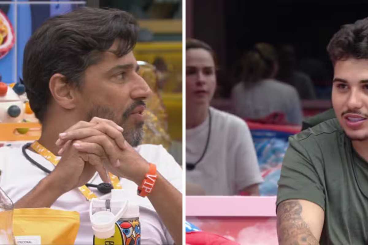 fotomontagem de alberto cowoy e ana paula renault com pedro no bbb 26