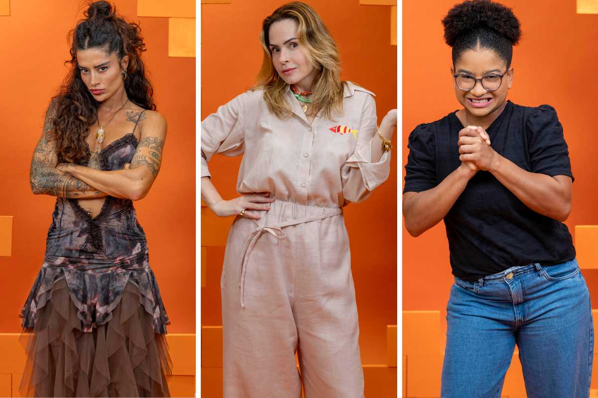 fotomontagem de aline campos, ana paula renault e milena no paredão