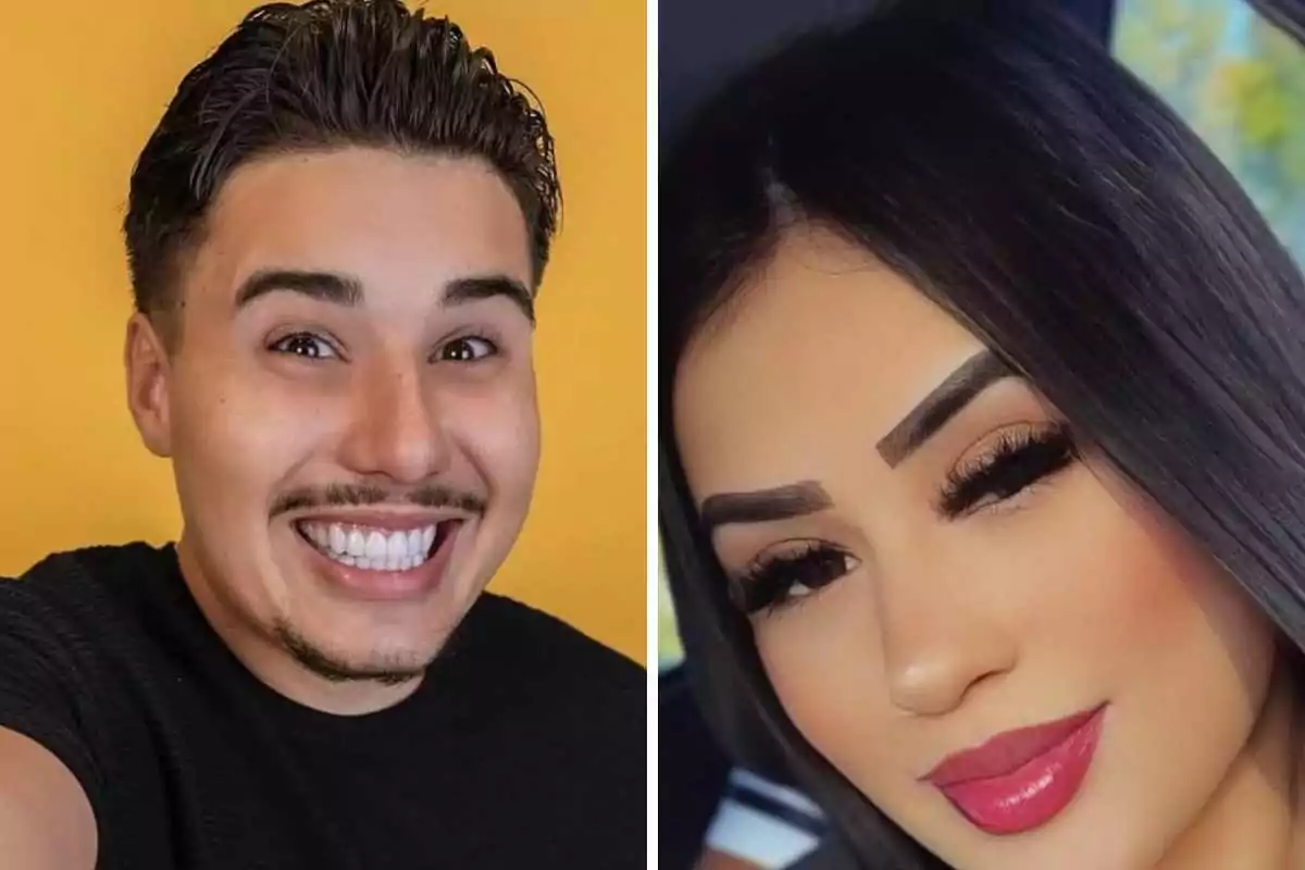 fotomontagem de pedro do bbb 26 e ex-esposa rayne