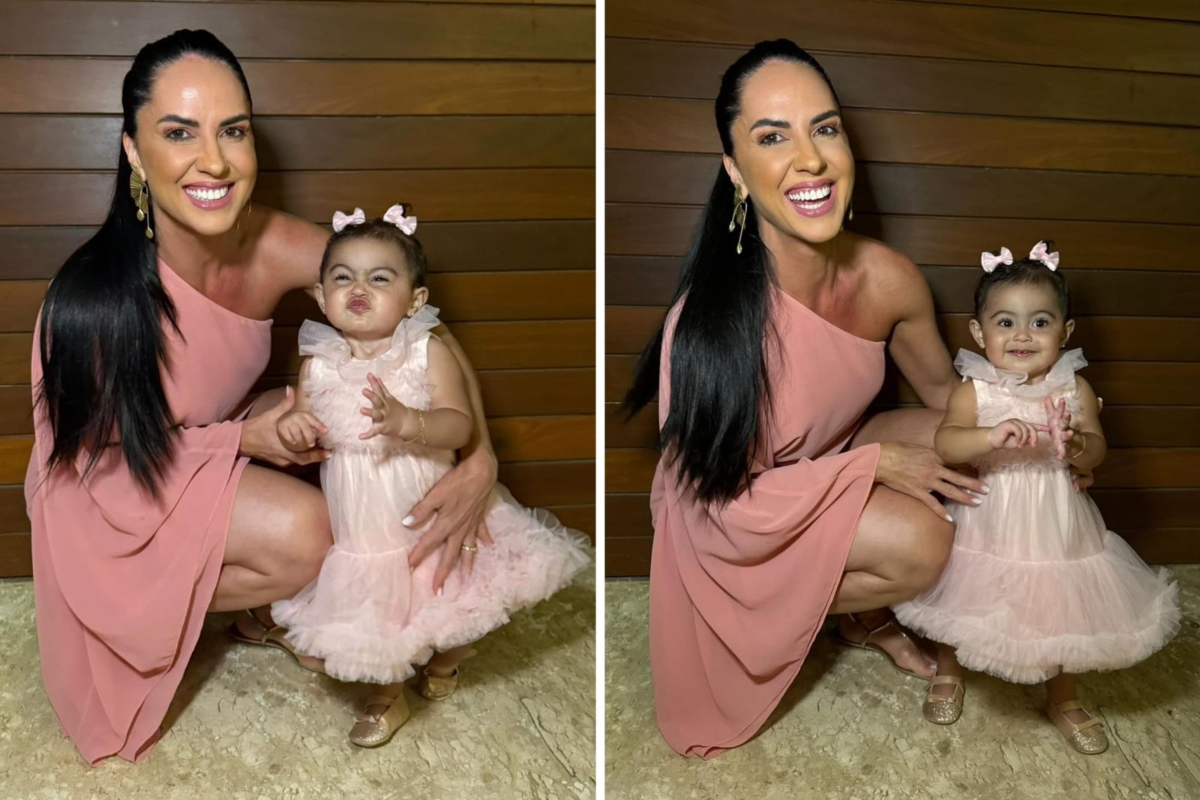 Graciele Lacerda e a filha Clara