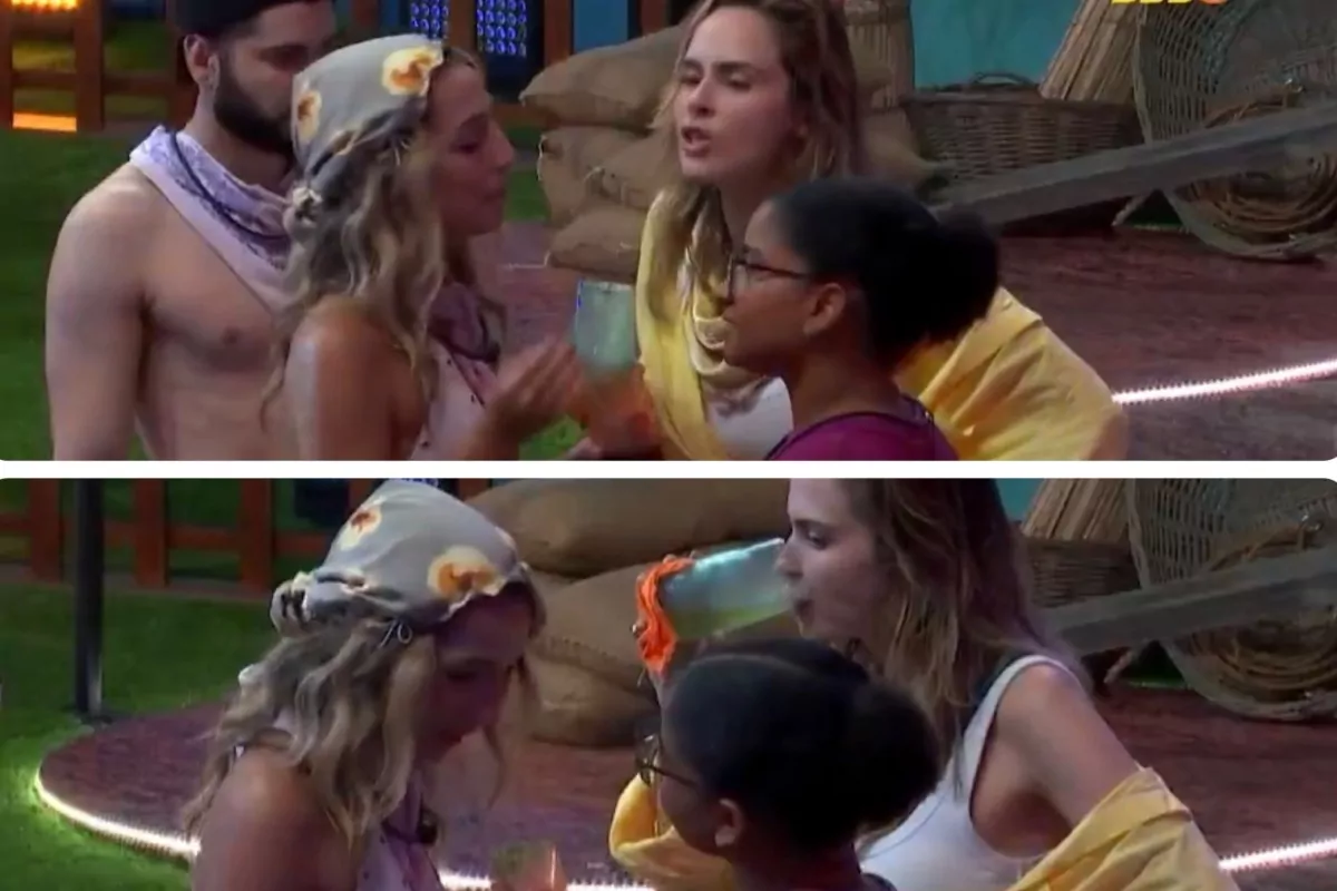 Samira, Milena e Ana Paula na festa do líder