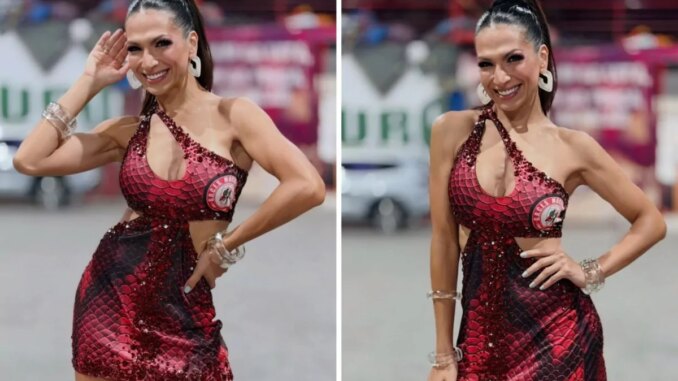 Aline Oliveira, rainha da bateria da Mocidade Alegre