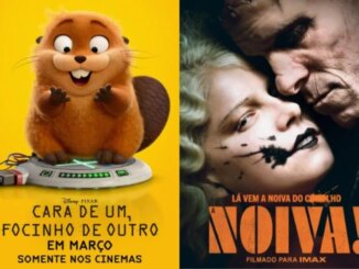 Capas dos filmes Cara de Um, Focinho de Outro e A Noiva