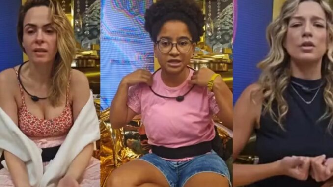fotomontagem de Ana Paula Renault, Milena e Samira no Raio-X do BBB 26