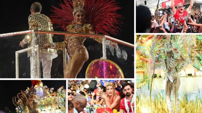 fotomontagem do desfle da unidos da viradouro no carnaval do rio de janeiro em 2026