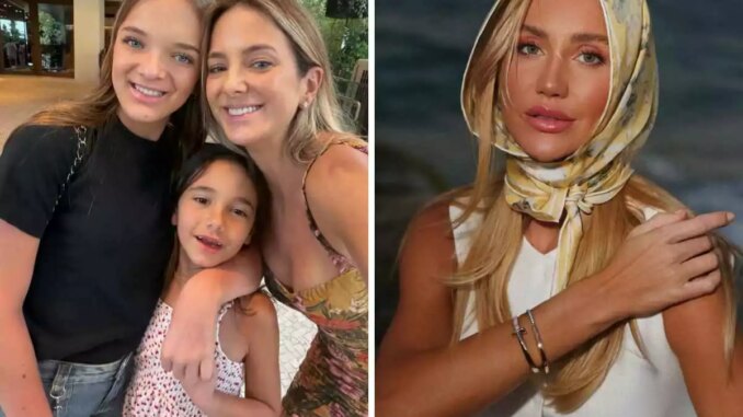 fotomontagem de ticiane pinheiro com rafa justus e manu e ana paula siebert