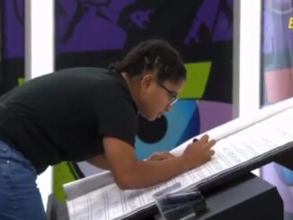 Milena barrada da festa