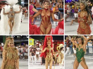 Musas do Salgueiro ensaiam na Sapucaí