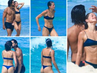 Agatha Moreira e Rodrigo Simas na praia