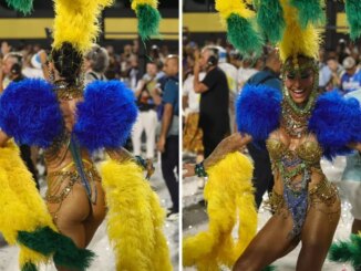 Sabrina Sato no ensaio técnico da unidos de Vila Isabel